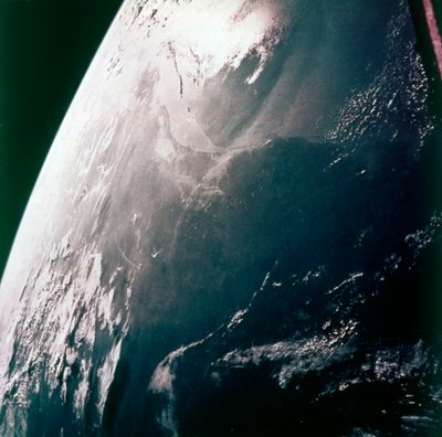 Terra vista do espaço - a costa do Golfo, Houston e Galveston Bay, EUA, década de 1980. de NASA Images