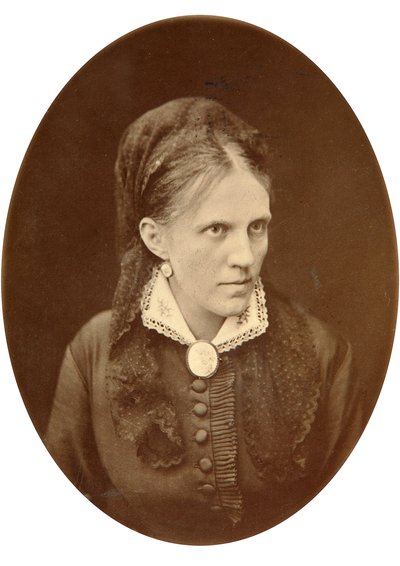 Anna Dostyevskaya, esposa do escritor russo Fyodor Dostoyevsky, final do século XIX ou início do século XX de N.A. Lorenkovich