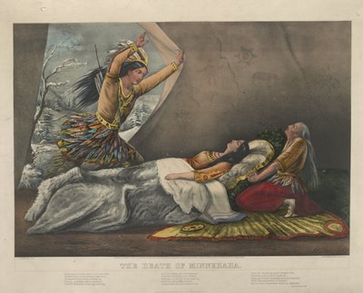 A morte de Minnehaha, 1867 de Nathaniel Currier