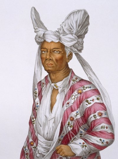 Naba-Leba, Rainha da Ilha de Solor, perto de Timor, prato 25 de Voyage of Discovery a Australian Lands, gravado por B. Roger, pub. 1800-04 de N. Petit