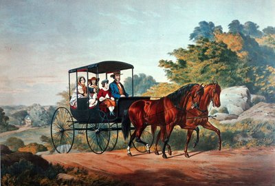 A vida no campo: A Cavalgada da Manhã de Currier and Ives