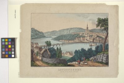 Londonberry (litografia colorida à mão) de N. and Ives J.M. (1824 95) Currier