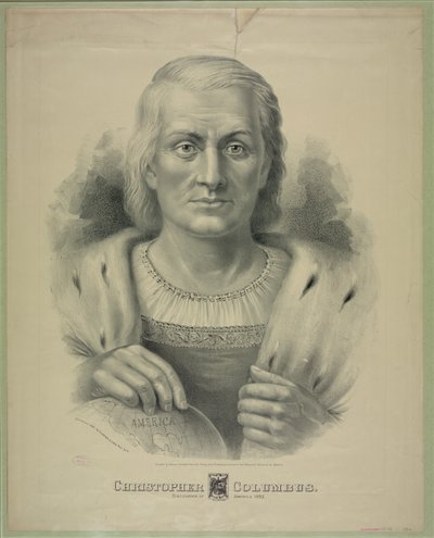 Retrato de Cristóvão Colombo (1451 - 1506) de Currier and Ives