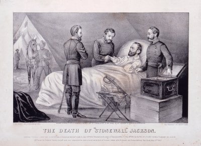 A morte de "Stonewall" Jackson (litografia) de N. and Ives J.M. (1824 95) Currier