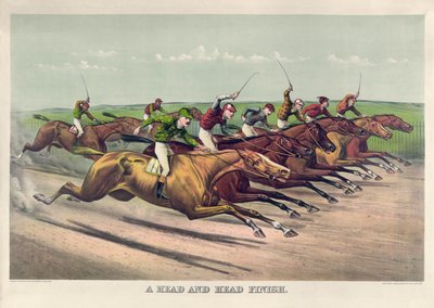 A Head and Head Finish por Currier & Ives de Currier and Ives