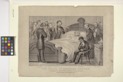 Morte de Charles Sumner (litografia) de N. and Ives J.M. (1824 95) Currier