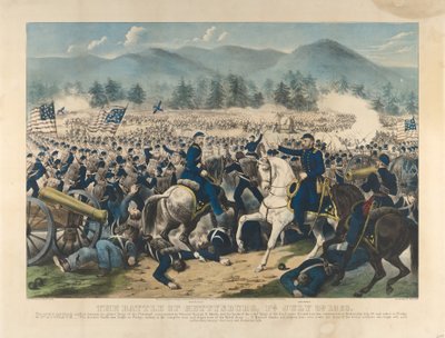 The Battle of Gettysburg, Pa., 3 de Julho de Currier and Ives