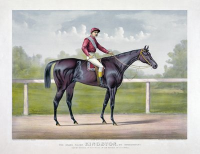 The Grand Racer Kingston por Spendthrift por Currier & Ives de Currier and Ives