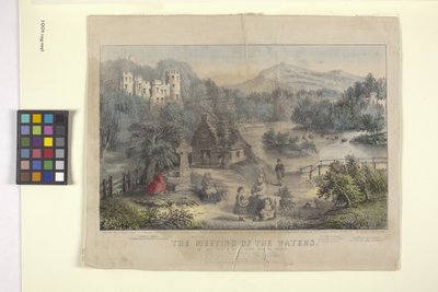 The Meeting Of The Waters (litografia colorida à mão) de N. and Ives J.M. (1824 95) Currier