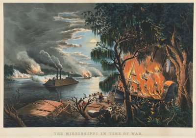 O Mississippi em Tempo de Guerra de Currier and Ives