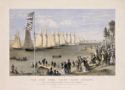 A Regata do New York Yacht Club de Currier and Ives