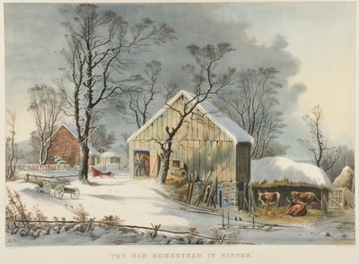 A Antiga Casa no Inverno de Currier and Ives