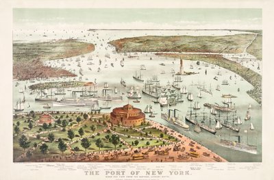 The Port of New York por Currier & Ives de Currier and Ives