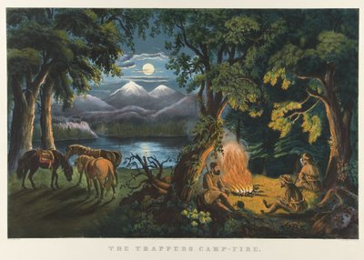O acampamento dos caçadores de Currier and Ives