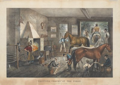 "Trotting Cracks" na Forja de Currier and Ives