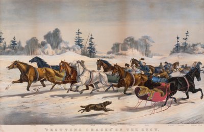 "Rachaduras de trote" na neve de Currier and Ives