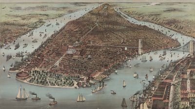 A cidade de Nova York, 1883 de N. and Ives, J.M. Currier