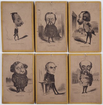 6 Portraits-Charge (taxa de retratos): Jules de Premaray (Jules Martial Regnault de Nadar