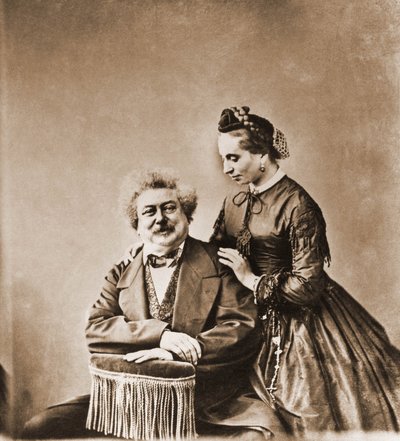 Retrato de Alexandre Dumas pere, romancista 1802-1870 e sua filha Marie Dumas 1831-1878 (foto) de Nadar