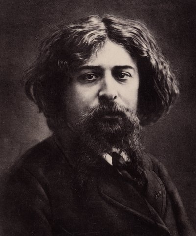 Retrato de Alphonse Daudet (1840-1897), escritor francês (foto) de Nadar
