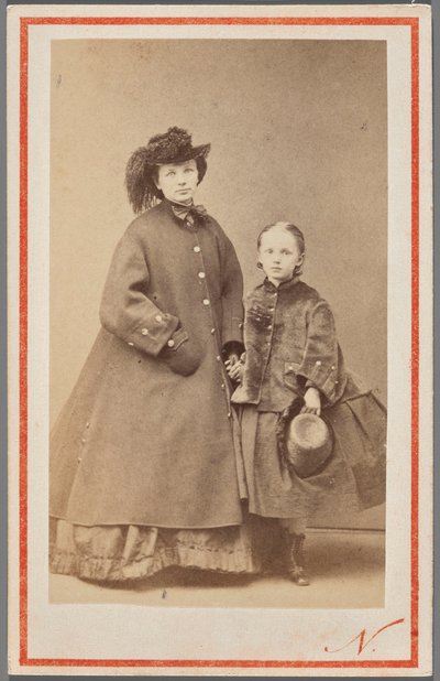 Retrato de Jadwiga Garczyńska, nascida Pruszak (1834-1917), com a filha de Nadar