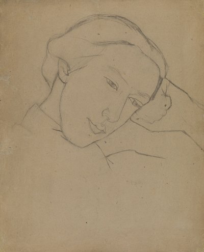 Auto-retrato, década de 10 de Nadezhda Vladimirovna Lermontova