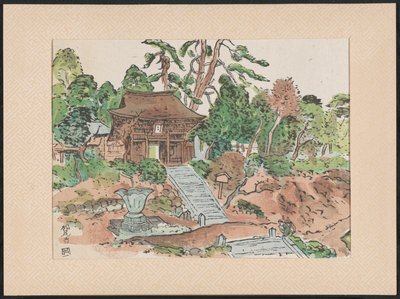 De Matsunodera tempel
Templo de Aobayama Matsuodera (título sobre o objecto)
Houtsnedes van heilige Kannon tempels (título da série)
Impressões Wooblock dos templos sagrados de Kannon (título da série sobre o objecto)
Mokuhanga Kannon reijô sen (título de Nakazawa Hiromitsu