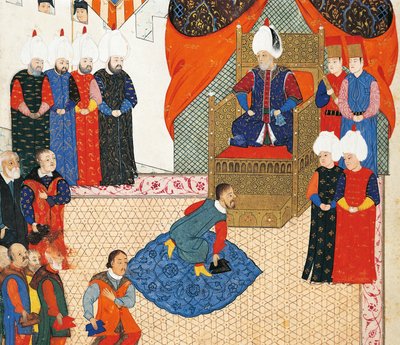 A Recepção do Príncipe Herdeiro da Hungria, Zsigismond Janos por Suleyman I em 29 de Junho de Nakkaş Osman