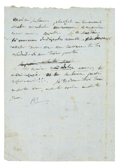 Carta para Josephine de Beauharnais de Napoleon Bonaparte