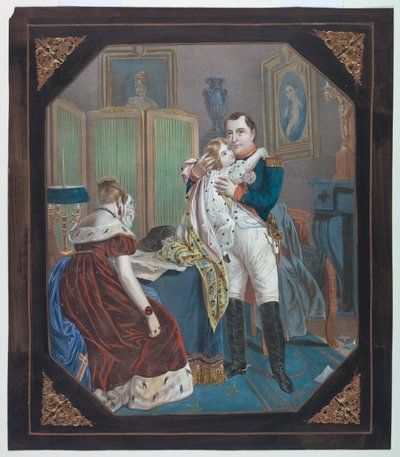 "Imagem Tinsel": Napoleão e Imperatriz Marie-Louise com o Rei de Roma de Napoleon Bonaparte