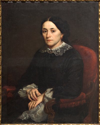 Retrato de uma mulher gentil (óleo sobre tela) de Narciso Malatesta