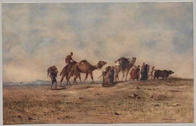 Uma Caravana no Deserto de Narcisse Berchere