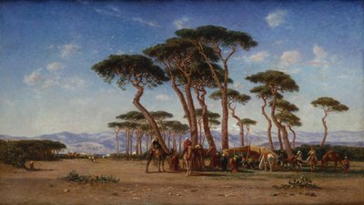 Um acampamento árabe de Narcisse Berchere