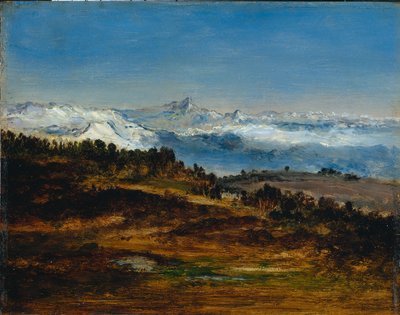 Os Pirinéus, o pico do Midi de Bigorre de Narcisse Diaz de la Pena