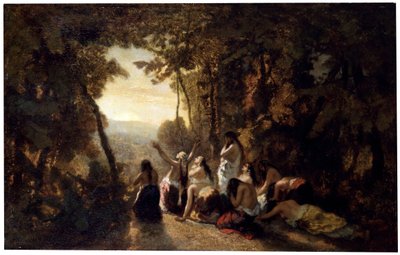 A Lamentação da Filha de Jefté, 1846. de Narcisse Virgile Diaz de la Peña