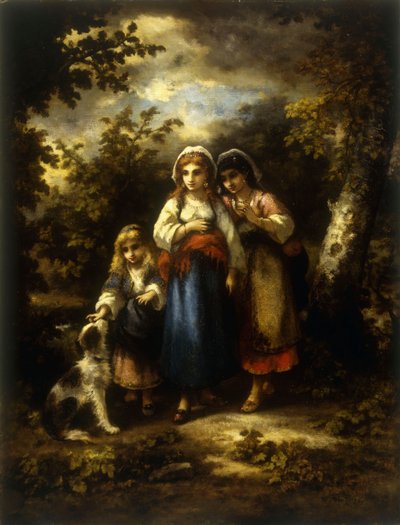 Os caminhantes, 1876 de Narcisse Virgile Diaz de la Peña