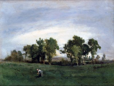 Mulher no campo, c1828-1876 de Narcisse Virgile Diaz de la Peña