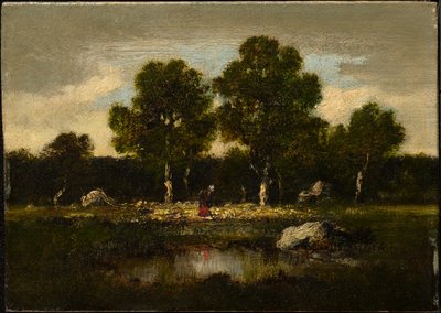 Árvores perto de Barbizon de Narcisse Virgile Diaz de la Peña