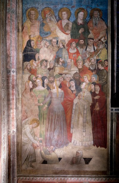Ressurreição dos Eleitos (da Divina Comédia de Dante) - Fresco, c.1360 de Nardo di Cione Orcagna