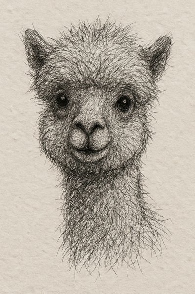 Alpaca bebé fofinha de Natalie Bruns