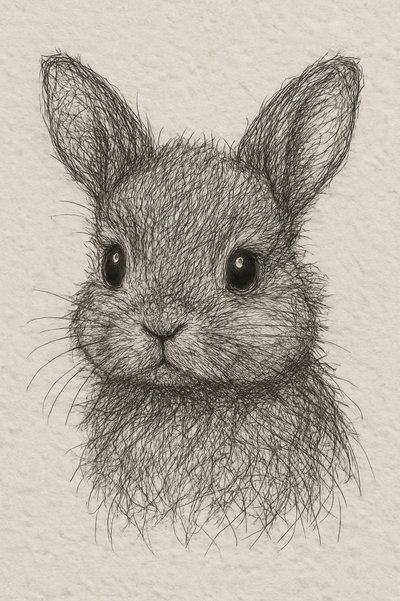 Desenho de um coelhinho fofo de Natalie Bruns