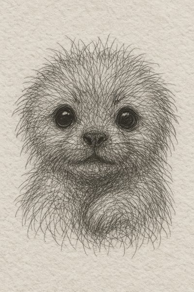 Retrato de um cachorrinho fofinho de Natalie Bruns