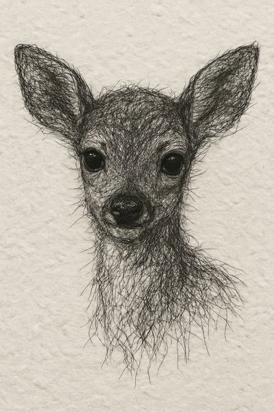 Retrato de um veado delicado de Natalie Bruns