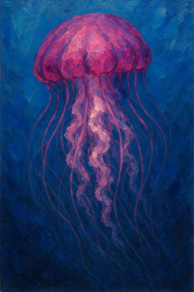 Medusa rosa brilhante de Natalie Bruns