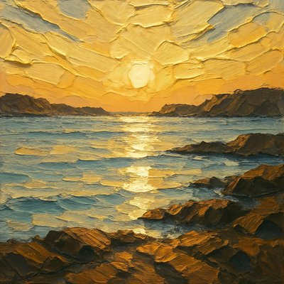 Pôr-do-sol no Oceano Dourado de Natalie Bruns