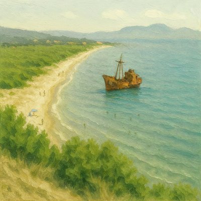 A idílica Praia dos Naufrágios de Natalie Bruns