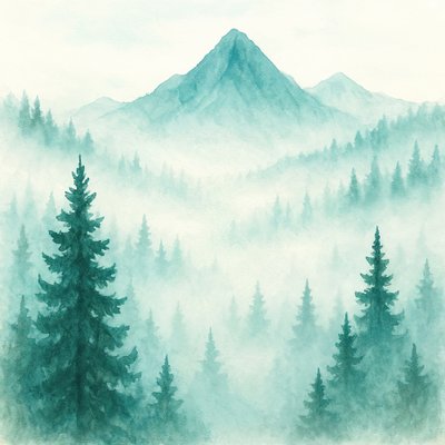 Montanhas da Floresta Enevoada de Natalie Bruns