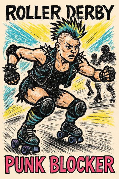 Roller Derby Punk Blocker de Natalie Bruns