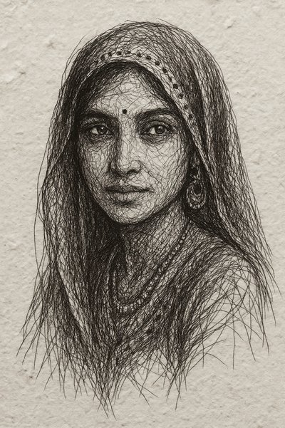Retrato sereno de um índio de Natalie Bruns