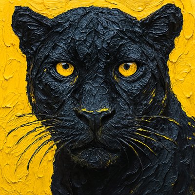 Pantera Negra com textura de Natalie Bruns